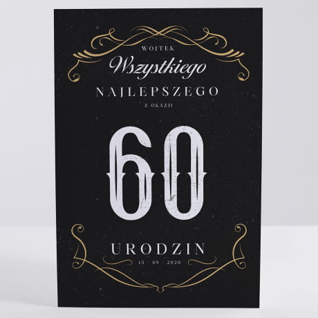 Personalizowana KARTKA NA 60 URODZINY dla niego