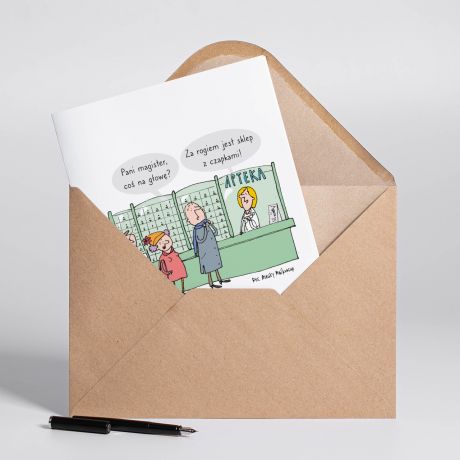 Kartka DLA FARMACEUTY kartka z �yczeniami personalizowana kartka prezent dla farmaceuty