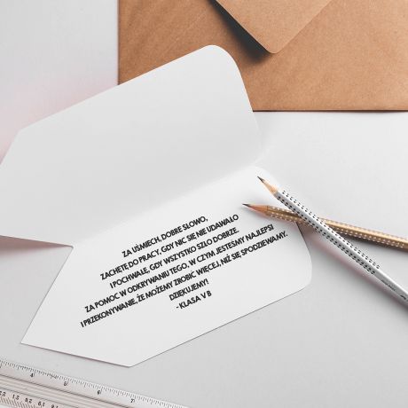 Kartka dla nauczyciela z podzikowaniem OWEK kartka na dzie nauczyciela upominek dla nauczyciela