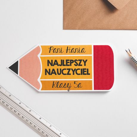Kartka dla nauczyciela z podzikowaniem OWEK kartka na dzie nauczyciela upominek dla nauczyciela