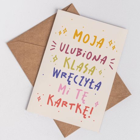 mieszna kartka dla nauczycielki ULUBIONA KLASA