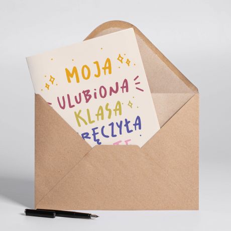 Kartka dla nauczyciela ULUBIONA KLASA A4