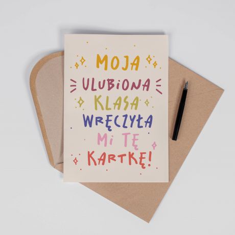 Kartka dla nauczyciela ULUBIONA KLASA A4