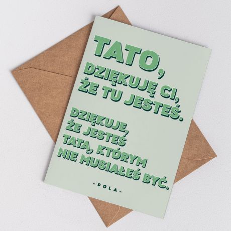 Personalizowana kartka PODZIKOWANIA DLA OJCZYMA