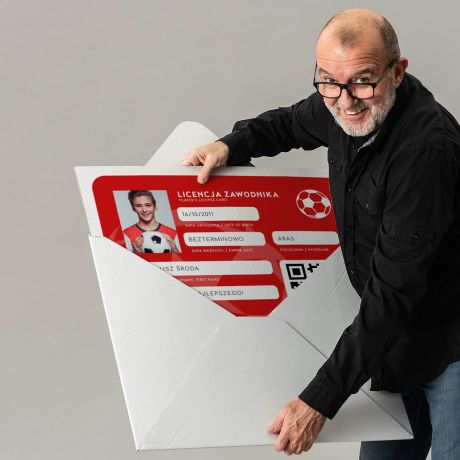 Kartka dla pi�karza XXL LICENCJA ZAWODNIKA