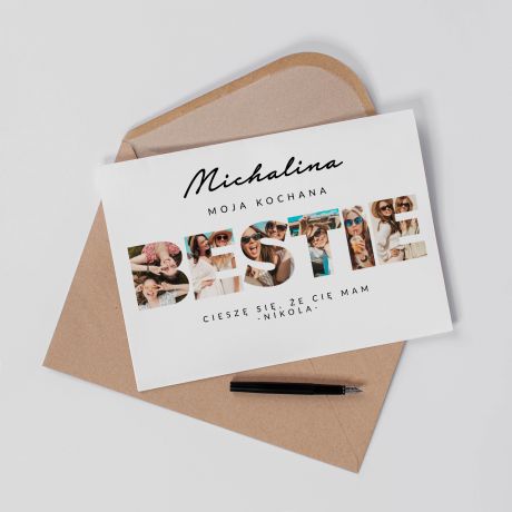 Personalizowana kartka dla przyjaciki BESTIE