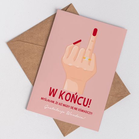 Kartka dla przyjaciki GRATULACJE Z OKAZJI ZARCZYN