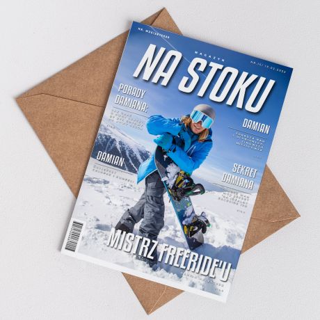 Kartka dla snowboardzisty NA STOKU