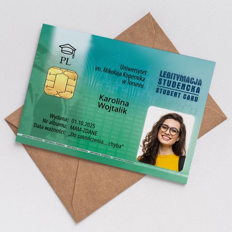 Kartka dla studenta LEGITYMACJA STUDENCKA prezent dla studenta prezent dla studentki