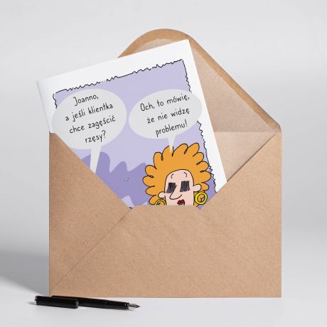 Personalizowana KARTKA DLA STYLISTKI RZ�S A4 prezent dla stylistki rz�s kartka z nadrukiem �mieszna kartka