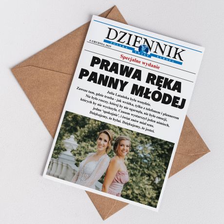 Kartka dla wiadkowej ze zdjciem DZIENNIK