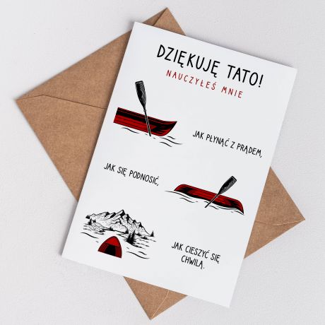 Kartka dla taty kajakarza