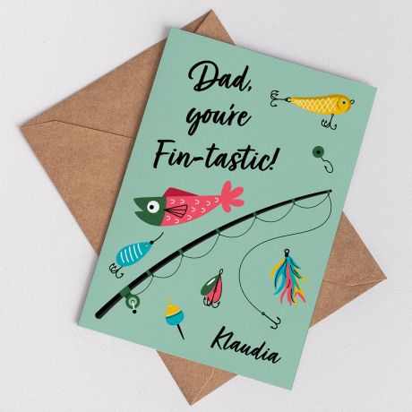 Kartka dla taty wdkarza FIN-TASTIC kartka urodzinowa dla wdkarza prezent dla wdkarza