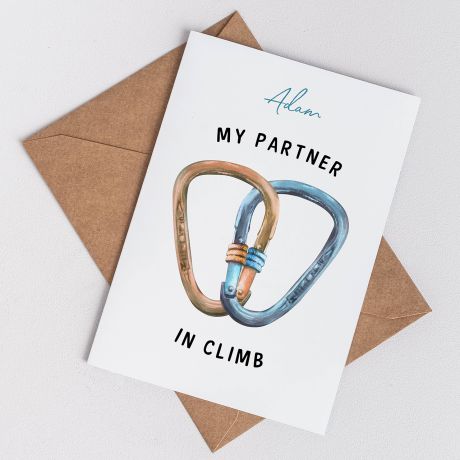 Kartka dla wspinacza PARTNER IN CLIMB kartka okolicznociowa upominek dla chopaka upominek na urodziny