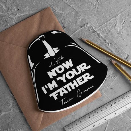 Personalizowana kartka dla zicia NOW I'M YOUR FATHER