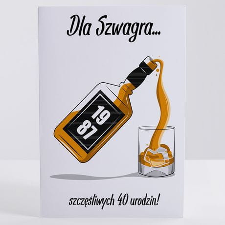 Kartka urodzinowa z alkoholem DOSKONAY ROCZNIK