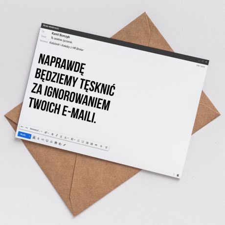 mieszna kartka na poegnanie z pracy E-MAIL kartka na odejcie z pracy prezent na odejcie z pracy