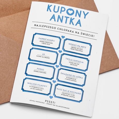 Kartka personalizowana KUPONY DLA CHOPAKA