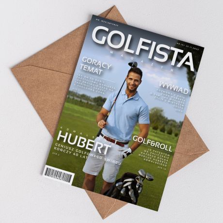 Kartka ze zdjciem dla golfisty MAGAZYN personalizowana kartka z fotografi na prezent dla golfisty
