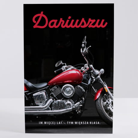Kartka urodzinowa z motorem prezent DLA MOTOCYKLISTY prezent dla fana motoryzacji