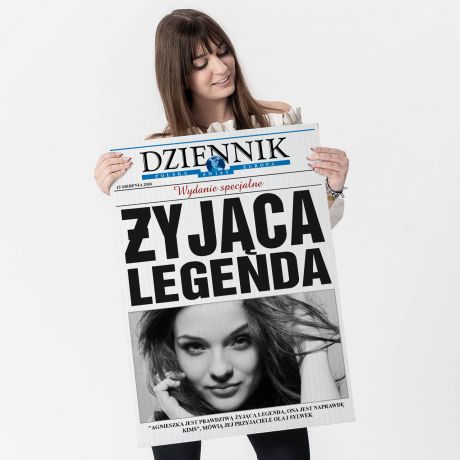 Kartka na 18 urodziny XXL DZIENNIK - �YJ�CA LEGENDA
