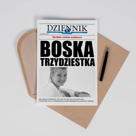Kartka na 30 urodziny dla dziewczyny DZIENNIK kartka na 30 urodziny dla niej upominek na 30 urodziny kartka na 30