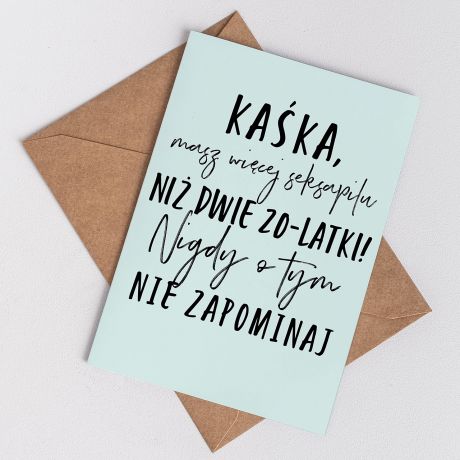 Kartka z okazji 40 urodzin DLA NIEJ kartka na 40 urodziny dla niej kartka urodzinowa 40 lat