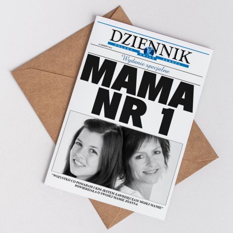 Kartka na Dzie Mamy DZIENNIK - MAMA NR 1