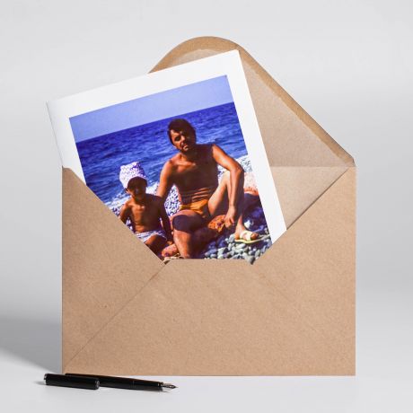 Kartka na Dzie Ojca SENTYMENTALNE ZDJCIE A4 personalizowana kartka upominek na dzie ojca kartka z nadrukiem