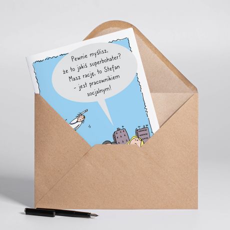 Personalizowana kartka na Dzie� Pracownika Socjalnego A4 kartka a4 prezent dla pracownika socjalnego
