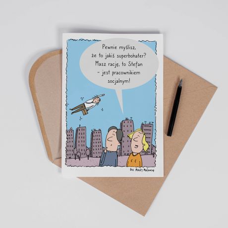 Personalizowana kartka na Dzie� Pracownika Socjalnego A4 kartka a4 prezent dla pracownika socjalnego