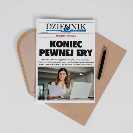 Kartka na odejcie z pracy DZIENNIK - A4 prezent dla koleanki z pracy kartka poegnalna z pracy