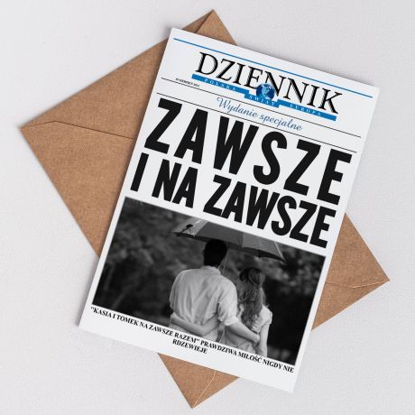 Kartka na rocznic lubu DZIENNIK - NA ZAWSZE