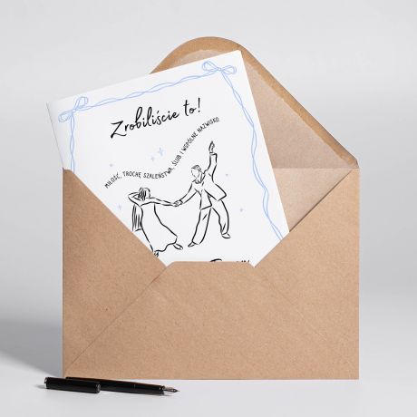 Du�a kartka �lubna personalizowana ZROBILI�CIE TO! A4 kartka na �lub kartka z okazji �lubu