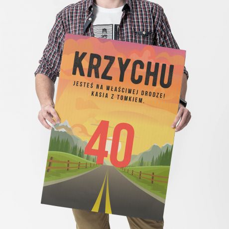 Kartka na urodziny XXL PREZENT NA 40 URODZINY dla m�czyzny