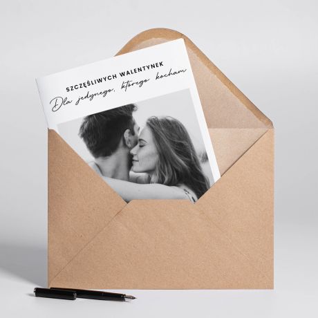 Kartka na walentynki dla m�a DLA JEDYNEGO  A4 kartka walentynkowa upominek dla m�a