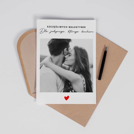 Kartka na walentynki dla m�a DLA JEDYNEGO  A4 kartka walentynkowa upominek dla m�a