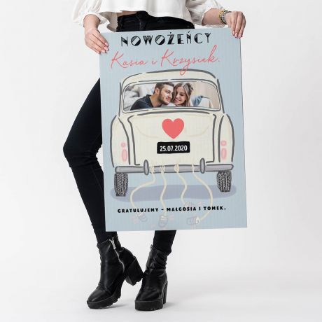 Kartka �lubna ze zdj�ciem XXL NOWO�E�CY oryginalny prezent na �lub