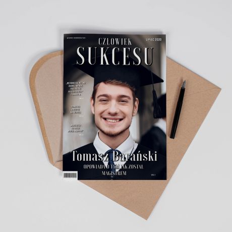 Kartka A4 CZOWIEK SUKCESU upominek z okazji zakoczenia studiw
