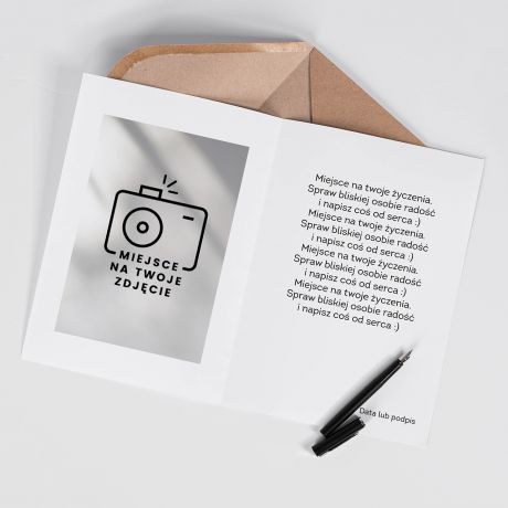 Personalizowana kartka witeczna ze zdjciem ALL I WANT FOR CHRISTMAS - A4 upominek witeczny kartka na wita