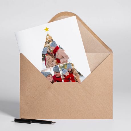 Kartka witeczna A4 ze zdjciem CHOINKA 