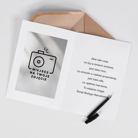 Kartka witeczna A4 ze zdjciem CHOINKA 