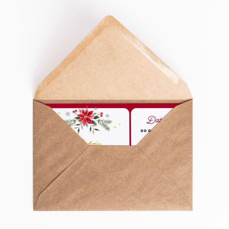 Kartka �wi�teczny VOUCHER NA OPIEK� NAD DZIECKIEM