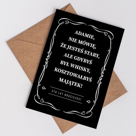 Kartka urodzinowa dla faceta JESTE STARY mieszna kartka urodzinowa mieszna kartka urodzinowa dla faceta