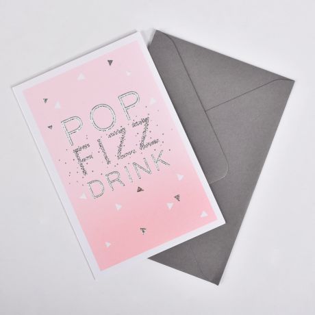 Kartka urodzinowa dla imprezowiczki POP FIZZ DRINK