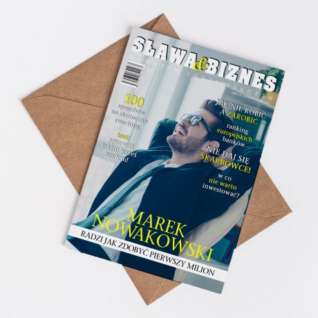 Kartka urodzinowa dla kolegi MAGAZYN S�AWA I BIZNES upominek dla kolegi upominek na urodziny