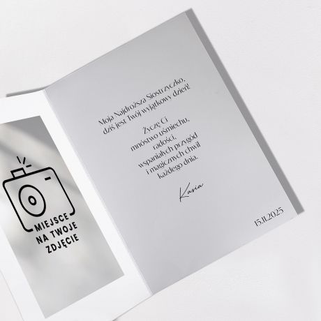 Personalizowana kartka urodzinowa dla MODSZEJ SIOSTRY prezent dla siostry kartka na urodziny dla siostry