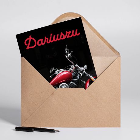 Urodzinowa kartka dla motocyklisty MOTOR - A4