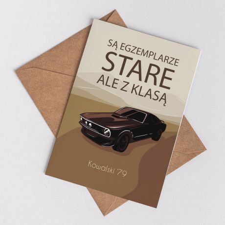 Kartka urodzinowa dla niego EGZEMPLARZ Z KLAS�