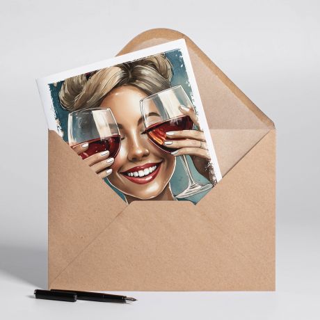 mieszna kartka urodzinowa dla niej MOCNE SZKA A4 personalizowana kartka kartka dla dziewczyny upominek dla niej